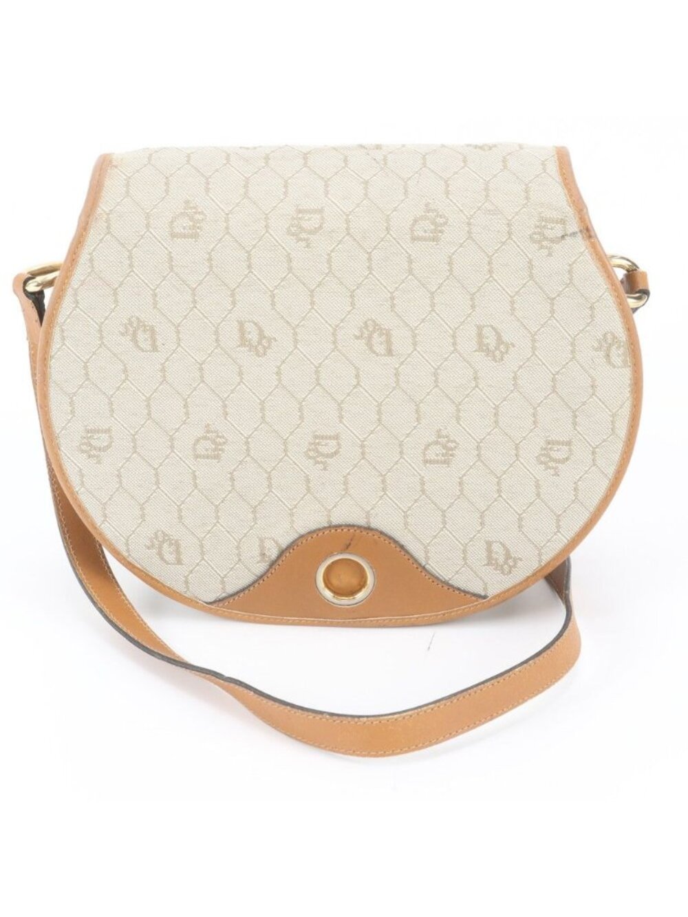 Dior Vintage Honeycomb Leather Shoulder Bag